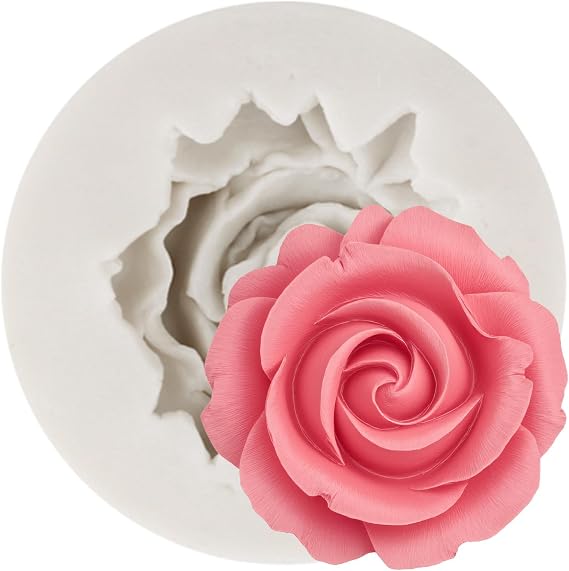 3D Rose Flower Fondant Silicone Moulds for Cake Decorating Cupcake Topper Candy Chocolate Gum Paste Polymer Clay