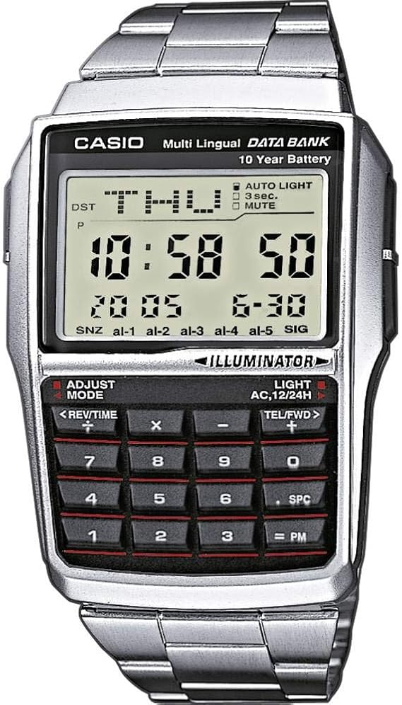 Casio Watch Databank DBC32D-1A Silver Reverse Import