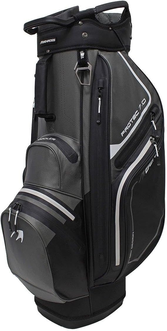 Benross By American Golf ProTec 7.0 Waterproof Golf Cart Bag – 14-Way Divider System, 9 Accessory Pockets, Waterproof Construction, Easy-Lift Handles