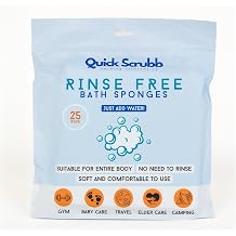 Disposable Rinse-Free Bathing Sponges (100 Pack)