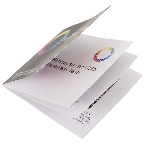 Mipcase Color Blindness Test Chart Book for Visual Examination with Numbered Ishihara Plates, Eye Exam Testing Chart for Color Deficiency Diagnosis and Vision Screening