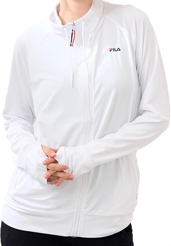 Fila 222063 Women's Rash Guard Amphibious Block Mesh Stand Collar Jacket