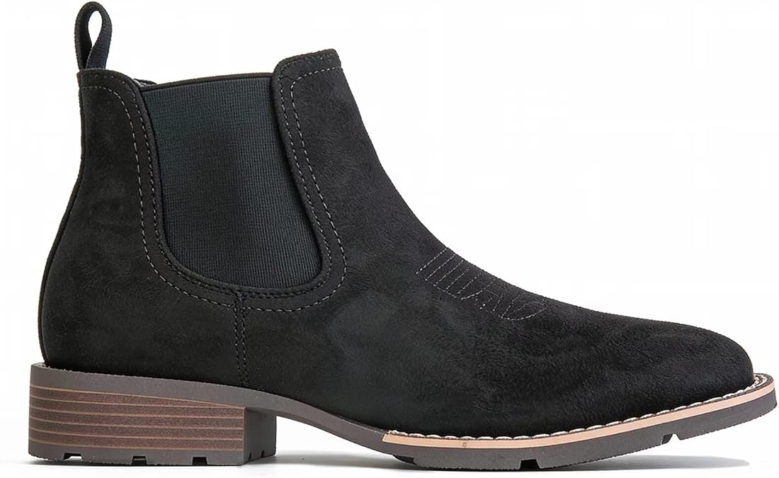 Men's Chelsea Boots Suede Ankle Boots - Comfortable Slip On Boots Dress Boots for Leisure and Work