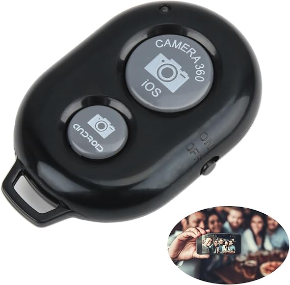 Bluetooth Remote Control Mobile Phone Shutter Release Bluetooth Selfie Remote Control Universal Mobile Phone Camera Shutter Release Remote Control Compatible with iOS & Android for Selfies