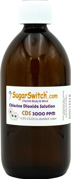 Chlorine Dioxide Solution CDS3000 500ml 3000ppm CDS CDL ~0.3% CLO2 in Pure Water, fast uk supply
