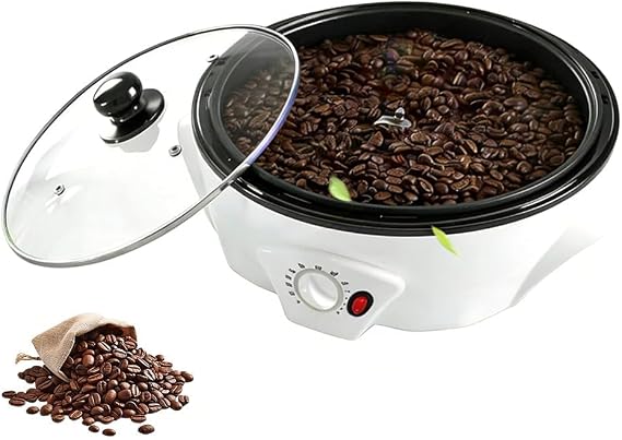 Electric Coffee Roaster with Adjustable Temperature Control for Home Use, Large Capacity, Perfect for Artisan Coffee Lovers, Easy to Use and Clean