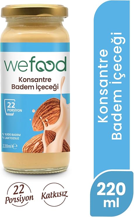 Wefood Badem Sütü Konsantresi (Şekersiz,%100 Badem) 240 gr