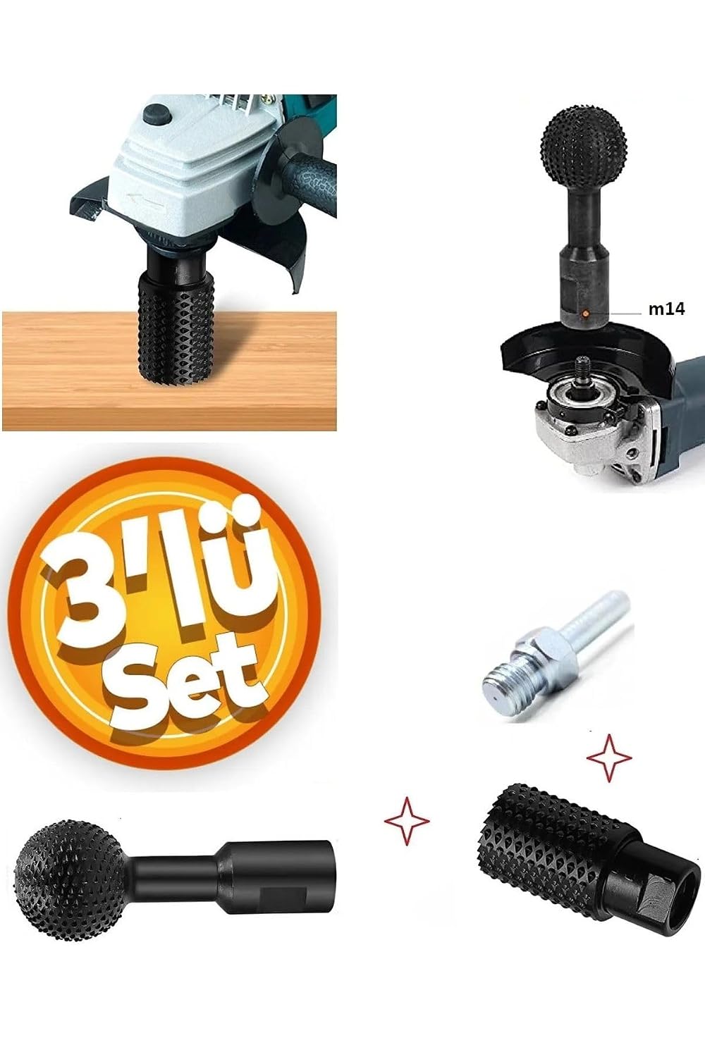 Depolife Esfera Cilindro Madera Talla Rasp Abrasión Perforación Bola Palm Grinding Y Taladro Woodworking Tool Set 3L