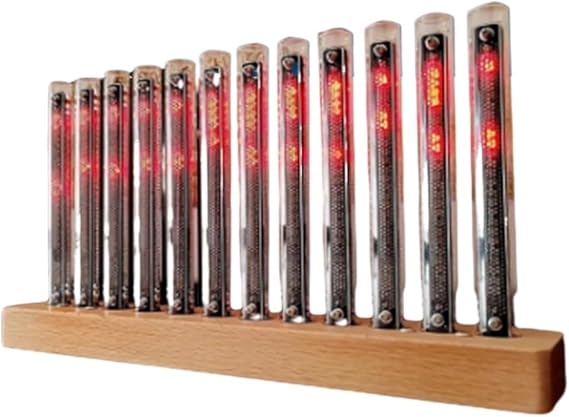 Music Spectrum Display, Colorful Music Rhythm Light Bar Audio Spectrum Analyzer Display, High Sensitivity Audio Rhythm Light Bar with 12 LED Tubes(1Pc)