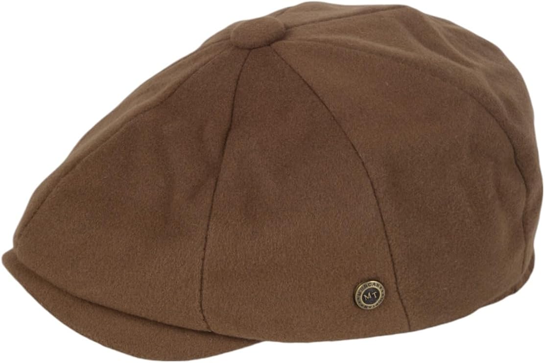 MERCAN TOPTAN Kışlık Yün 8 Parca Düz Renk Model Peaky Blinders Kasket Şapka (Taba, standart)