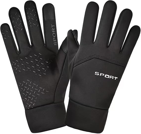 JSTHHTT Winter Warm Gloves, Warm Winter Gloves, Cycling Gloves, Running Gloves, Windproof Waterproof Anti Slip Touchscreen Running Gloves