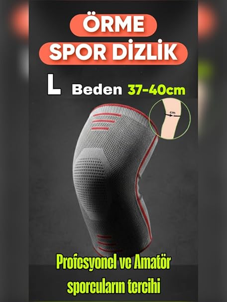 L beden 1 li 3D Örme Sporcu Dizlik – Ağrı Azaltıcı, Diz Koruyucu Nefes Alabilir, Kompresyon Destekli, Kaymaz, voleybol,fitnes,basketbol,doğa sporları