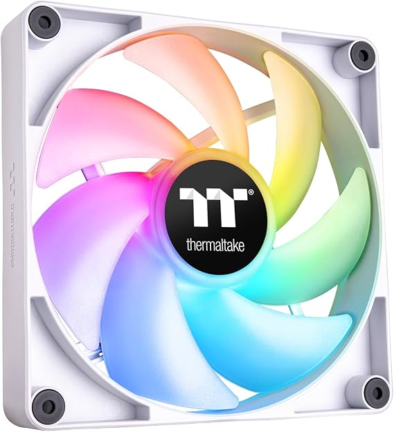 Thermaltake CT120 ARGB Sync PC soğutma fanı | 120 mm ARGB‑PWM fan | beyaz | 2'li paket