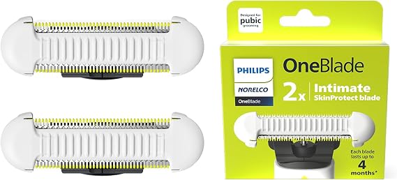 Philips Norelco OneBlade Skin Protect Replacement Blade for OneBlade Electric Shaver and Trimmer, Durable Stainless Steel, Trimming and Shaving, Skin Protection, 2 Count, QP229/80