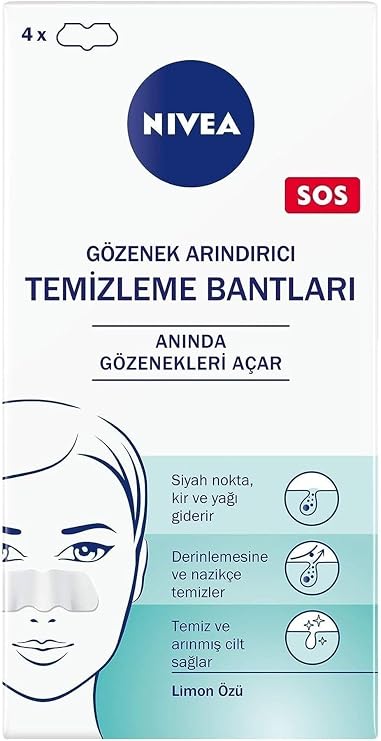 Gözenek Arındırıcı Siyah Nokta & T-Bölgesi Temizleyici Bantlar (4 Adet)