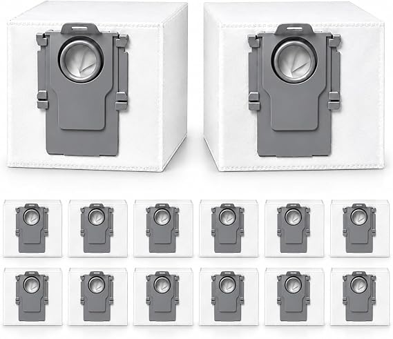 Roborock S8+ S8 Pro Ultra S8 Maxv ultra S7 Maxv Ultra S7 MaxV Ultra S7 Pro Ultra Q7+ Q7 Max+ T8 Q5+ G10S PRO Q7 Max+ Q8 Max+ Elektrikli Süpürge için 14 Adet Toz Torbası İstasyonu, 3L Büyük