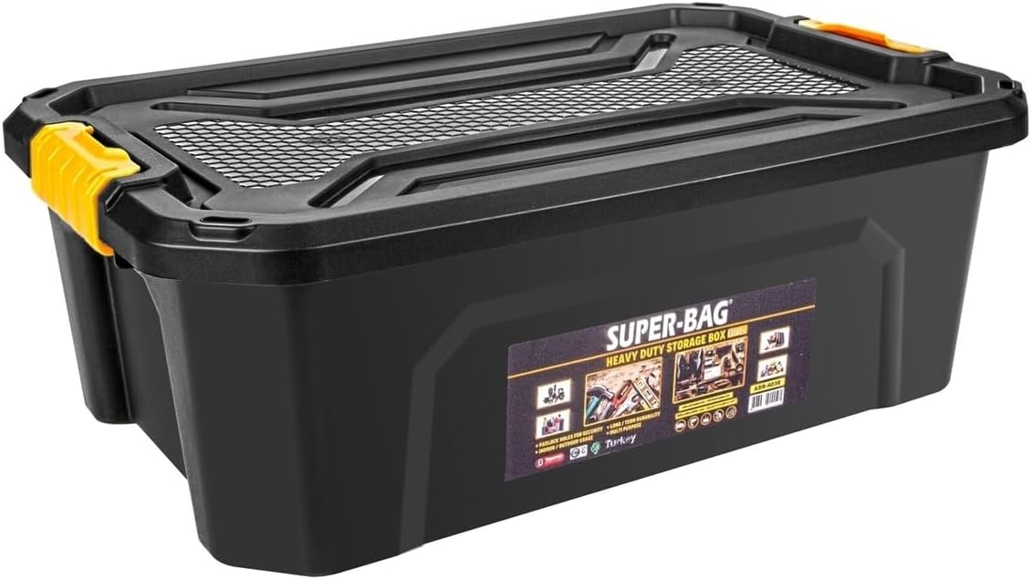 Super Bag Saklama Kutusu 30 Lt, 580x380x200 mm, Siyah