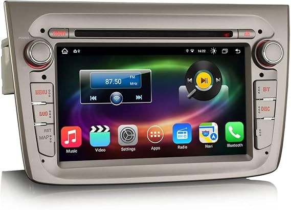 Erisin Android 14 Car Stereo DAB+ Radio for Alfa Romeo Mito Support GPS Sat Nav 7 Inch Touch Screen CarPlay Android Auto DSP Bluetooth 4G Wifi DVD Player FM Radio 8-Core 4GB RAM+64GB ROM