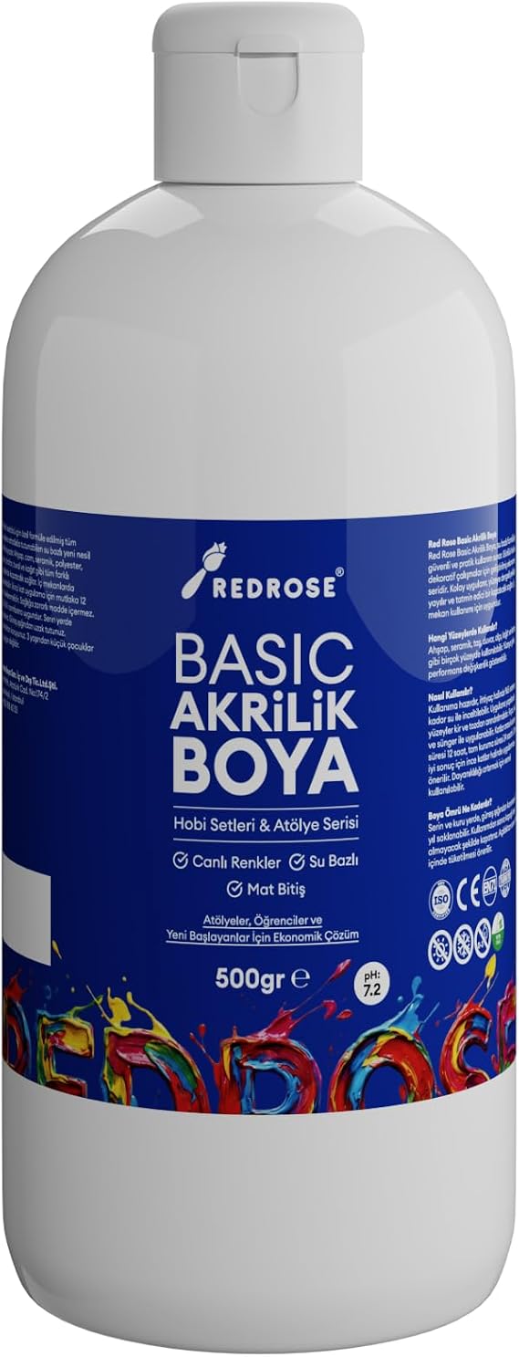 Beyaz Basic Akrilik Boya 500gr
