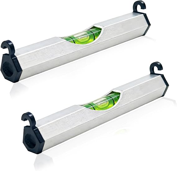 2 Pcs String Line Level, Spirit Level Line Hanging Bubble Accurate Measurement Aluminium Construction Building Trades Engineering Surveying Metalworking Other Equipment Carpenter Compact Portable Tool