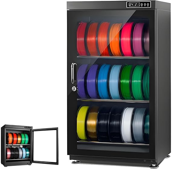 3D Moisture-Proof Storage Box, 3D Printer Filament Storage Cabinet with Dehumidifier, Industrial Sealed Dehumidifying Stand Cabinet Holds -Compatible with PLA/ABS/TPU/PETG 3floor