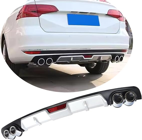 Rear Bumper Diffuser Lip for Audi A3 A4 A5 A6 A7 A7 A8 Q3 Q5 Q7 RS5 RS6 RS7 S3 S4 TT Car Body Kit Spoiler Blade Splitter Bumper Diffuser Spoiler Car Spoiler Car Rear Bumper FinDiffuser(Color:Y)