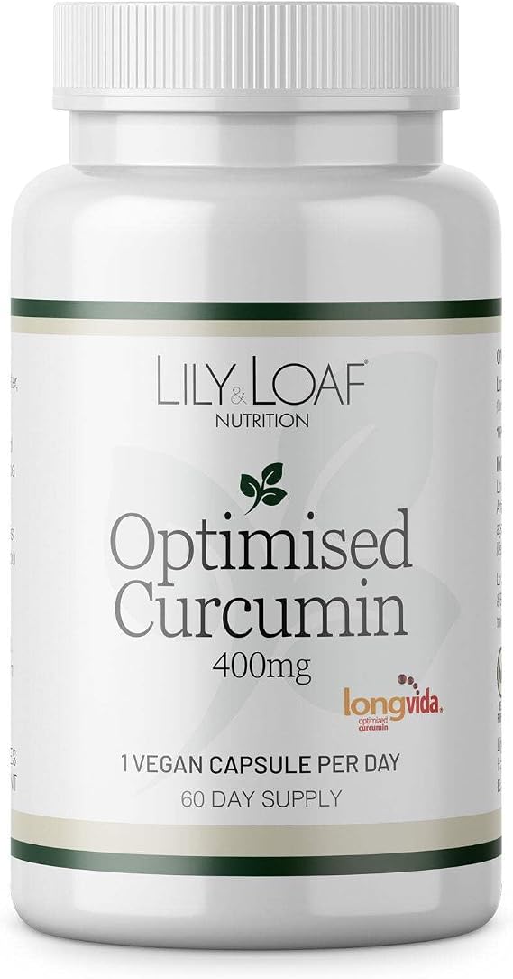Lily & Loaf Optimised Curcumin 400mg – Organic Turmeric Supplement with Longvida® Technology – High Absorption Anti-Inflammatory & Antioxidant Support – Vegan, Gluten-Free, 30 Capsules