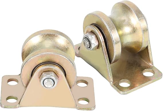 2pcs 32mm Steel Sliding Gate Roller, U Type Groove Wheel Track Rail, High Strength Wear Roller for Industrial Machines Carts Doors and Windows