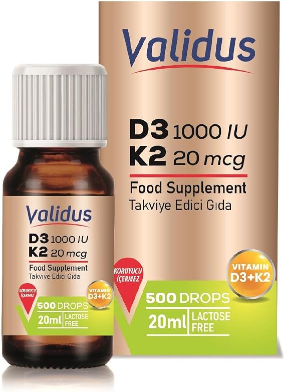 Validus Vitamin D3 + Vitamin K2 Drops 20 ml