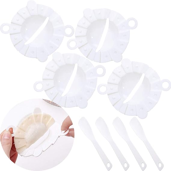 8 Pcs Ravioli Dumpling Maker Set Manual Meat Pierogi Press Mould - Pie Dough Pastry Press Wrapper Cutter Mold Tool Accessories Kit for Home Kitchen Cooking #12