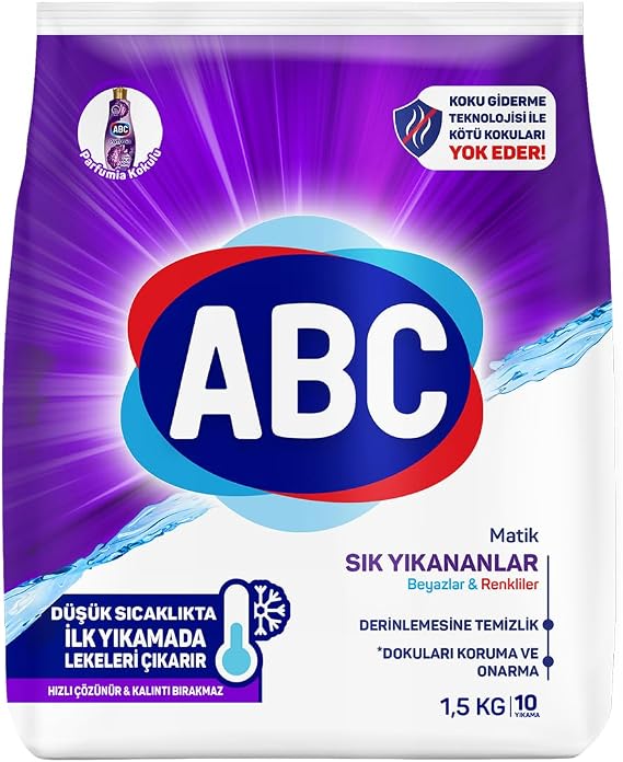 ABC DETERJAN Matik Sık Yıkayanlar 1,5 Kg