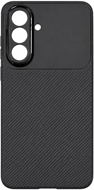 Coverzone Samsung Galaxy A17 ile Uyumlu Silikon Kılıf TPU Negro Silikon Ultra Slim Fit Kılıf İle Uyumlu Karbon Delux kılıf Siyah