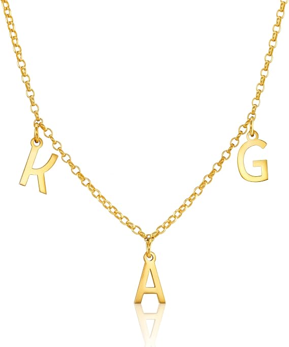 Personalised Name Chocker Necklace Initial Pendant | Available in Silver, Gold or Rose Gold | The Perfect Handmade Gift