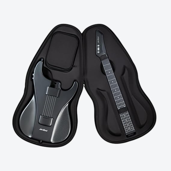 AeroBand Guitar Smart Guitar With Silicone Strings, Travel Silent Guitar With Detachable Fretboard, Headphone Jack, Built-in Speaker and Drum system, Aeroband APP Play, MIDI