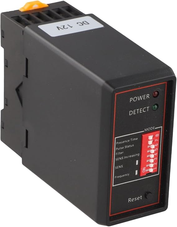 Single Channel Induction Loop Detector DC12V/24V for Automatic and Parking Barriers Vehicle Presence Sensor with Adjustable Sensitivity(12V)
