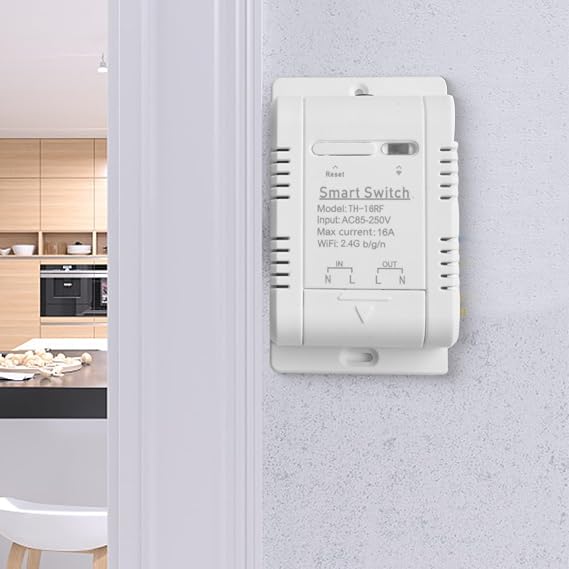 WiFi Switch with Remote Temperature Sensor, 16A 3000W Wireless Controller for eWeLink App, Real-Time Monitoring & Timer Functions
