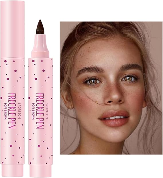 Freckle Pen, Makeup Pen, Freckle Makeup Pen, Makeup Pen for Natural Realistic Freckles, Waterproof and Durable, Magic Freckle (01#Soft Brown)
