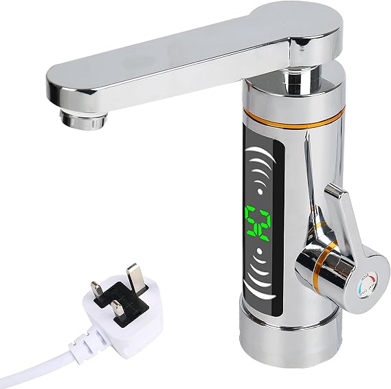 Instant Hot Water Tap, Electric Instant Heater Hot Water Faucet, Kitchen Water Quickly Heating Faucet with LED Digital Display