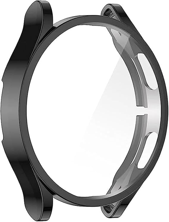 Microsonic Samsung Galaxy Watch 6 Classic 43mm için Kılıf 360 Full Round Soft Silicone Siyah [Galaxy Watch 6 Classic 43mm ile Uyumlu Kılıf - Siyah]