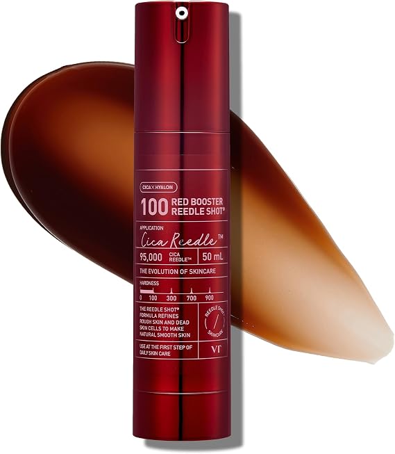 VT COSMETICS Red Booster Reedle Shot 100 Microneedling Serum with Dragon Blood, 50 ml, for Irritated and Sun-Strained Skin