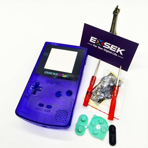 Limited Edition Midnight Transparent Blue Housing Shell Replacement Pack for Game boy Color (GBC T Blue)