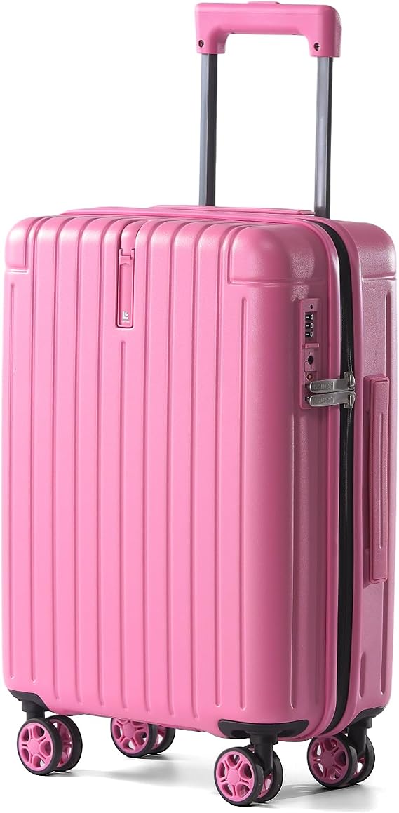 LIGHTGO 24" Ultra-Light PC Check-in Suitcase, TSA Lock, Hidden Hook | Lightweight polycarbonate check-in case with waterproof zip, TSA lock & hidden hook; ideal for week-long holidays
