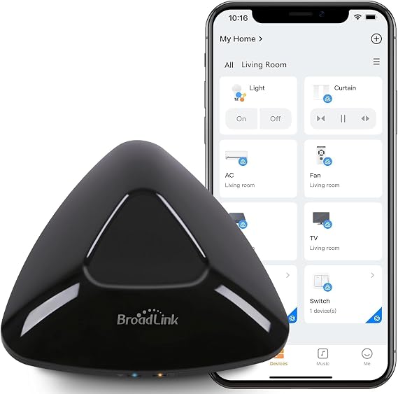 Broadlink RM MAX IR RF WiFi Universal Remote Smart Home Automation Works with Alexa and Google Home