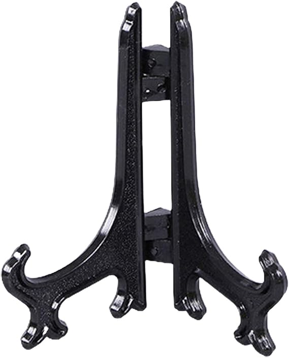 Plastic Plate Display Stand, Plastic Easel Stand Plate Holder Photo Holder Stand to Display Pictures, Decorative Plates, Artworks or Other Items at Weddings, Home Decoration, Birthdays, Tables
