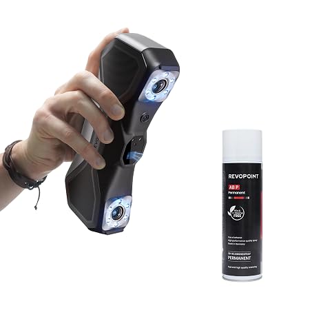 Revopoint MetroX Pro 3D Scanner & 3D Scanning Spray Bundle, Industrial-Grade Precision 0.01mm, 4 Scanning Modes, Interactive Screen Sharing, Full Color