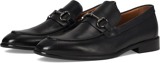 Bruno Magli Men's Alessandro Bit Loafer Italian Leather Shoes, Black, 6 UK