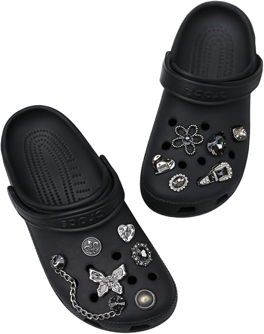 Accessories for Clogs 12 Pieces Women Charms Decorative Strass to Personalize Perforated Shoes