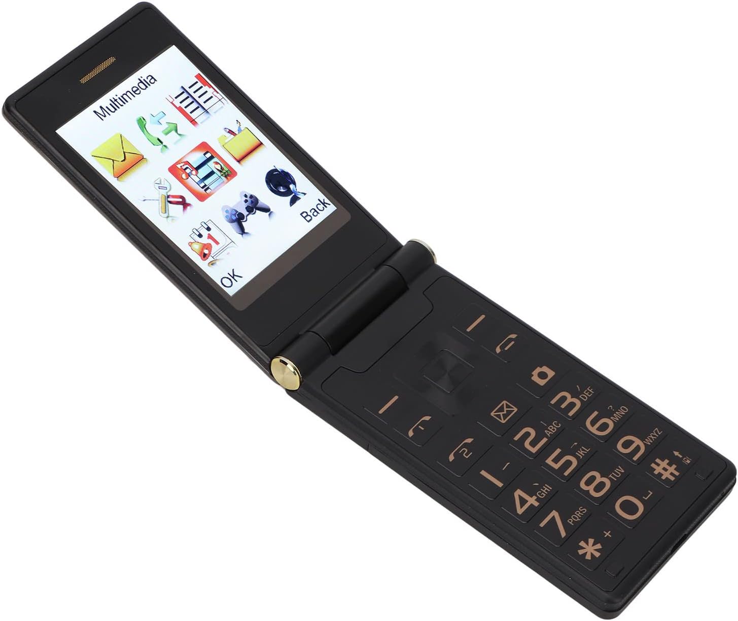 fansheng 2G Large Screen Dual SIM Dual Standby Cell Phone, Big Button, Senior Cell Phone Included, Charging Cable, Fashionable Elderly Mobile Phone, One-touch Dial, Loud