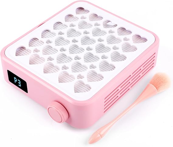 Nail Dust Collector Portable for Home & Salon - 4200RPM Vacuum Dust Extractor an Dust Extractor with Reusable Filter, for Acrylic Drilling Dust Beginner Friendly Small Manicure Tool