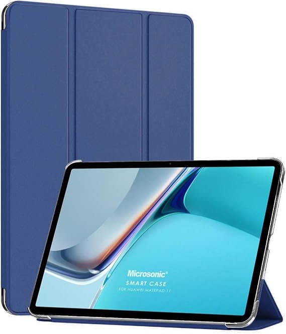 Microsonic Honor Pad 8 için Kılıf Slim Translucent Back Smart Cover Lacivert [Honor Pad 8 ile Uyumlu Kılıf - Lacivert]